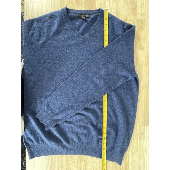 Ethan Pierce 100% 2-Ply Cashmere Navy Blue Sweater Mens XL - Picture 4 of 6